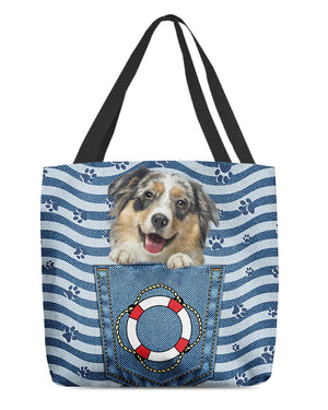 australian shepherd1 On Board-Cloth Tote Bag