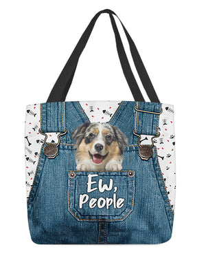 Australian shepherd-EW people-Cloth Tote Bag