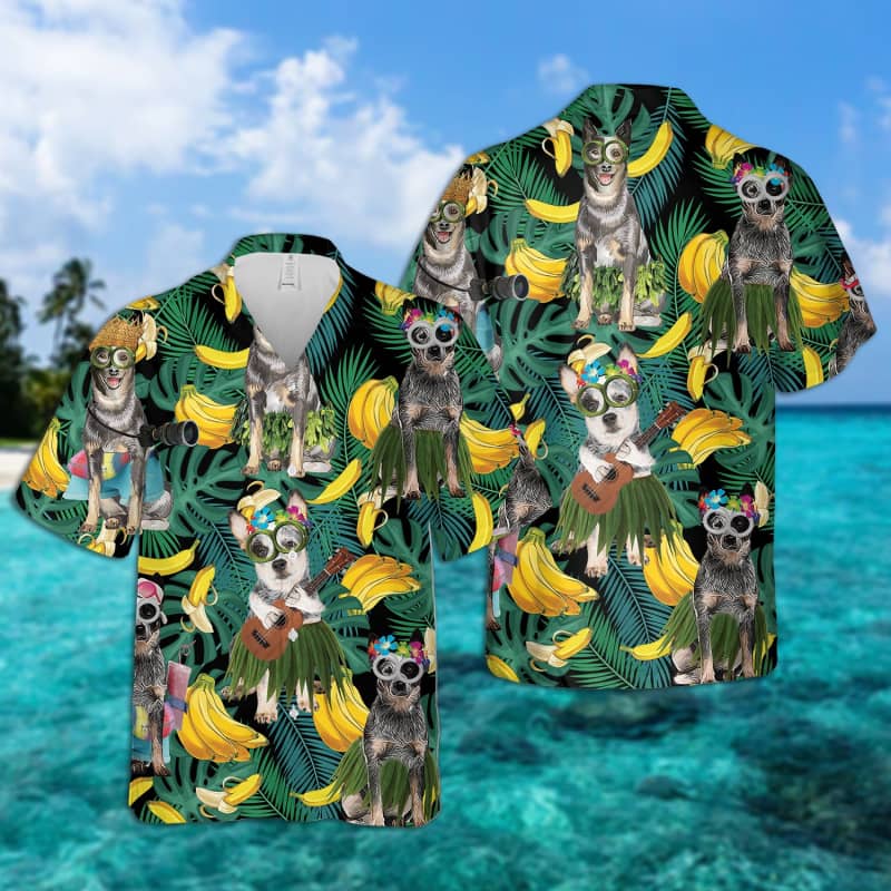 Autralian Cattle Summer Leaves Hawaiian Shirt 2