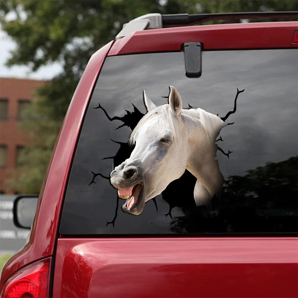 Horse Crack Car Sticker Cattle Lover (1)