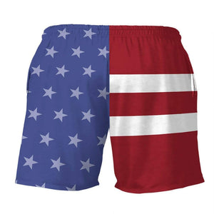 3D Stop staring at my dog German Shepherd Custom Beach Shorts Swim Trunks