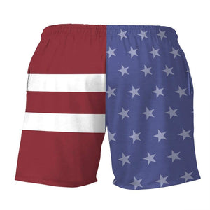 3D Stop staring at my dog Labrador Retriever Custom Beach Shorts Swim Trunks