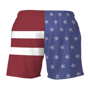 3D Stop staring at my dog French Bulldog Custom Beach Shorts Swim Trunks