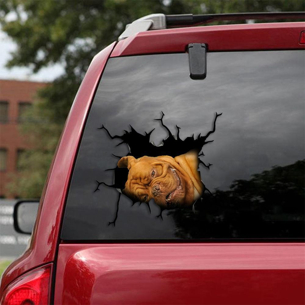 French Mastiff Crack Car Sticker, Toilet Sticker, Fridge Sticker 5