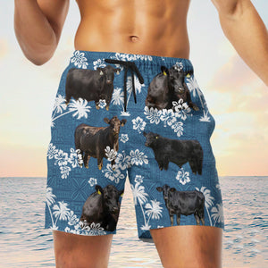 black angus Blue Tribal Shorts