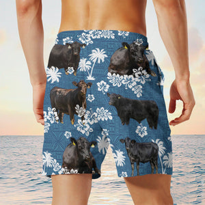 black angus Blue Tribal Shorts