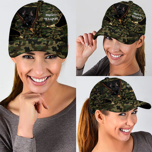 Black French Bulldog Camo Cap