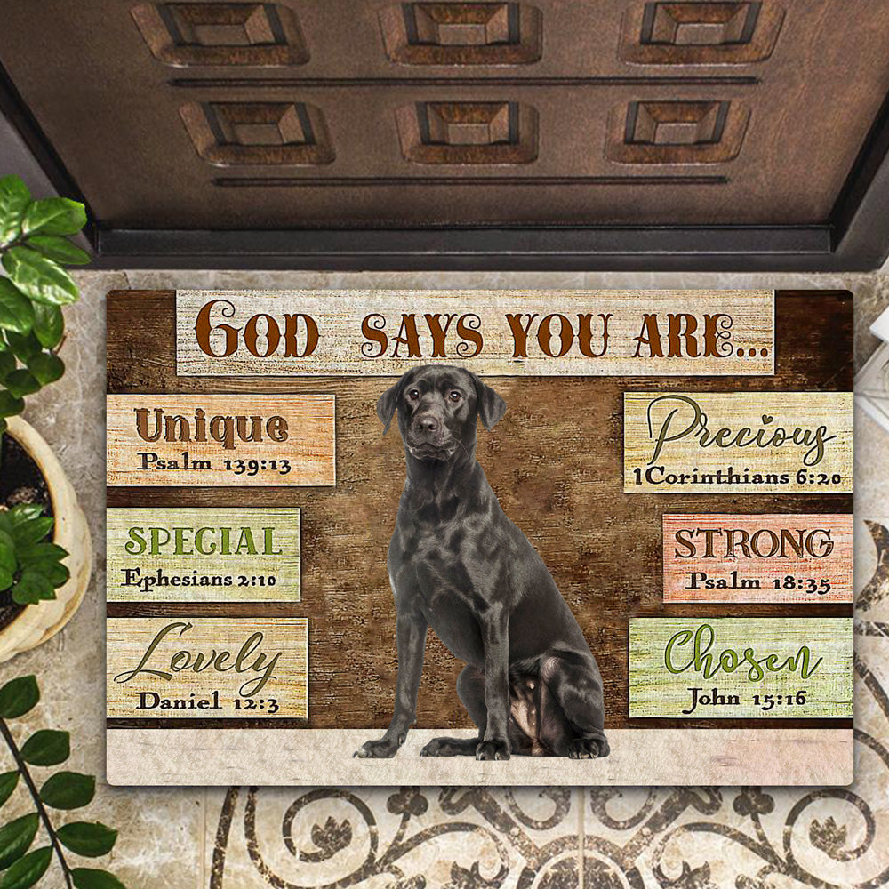 Black  Labrador God Says You Are Doormat