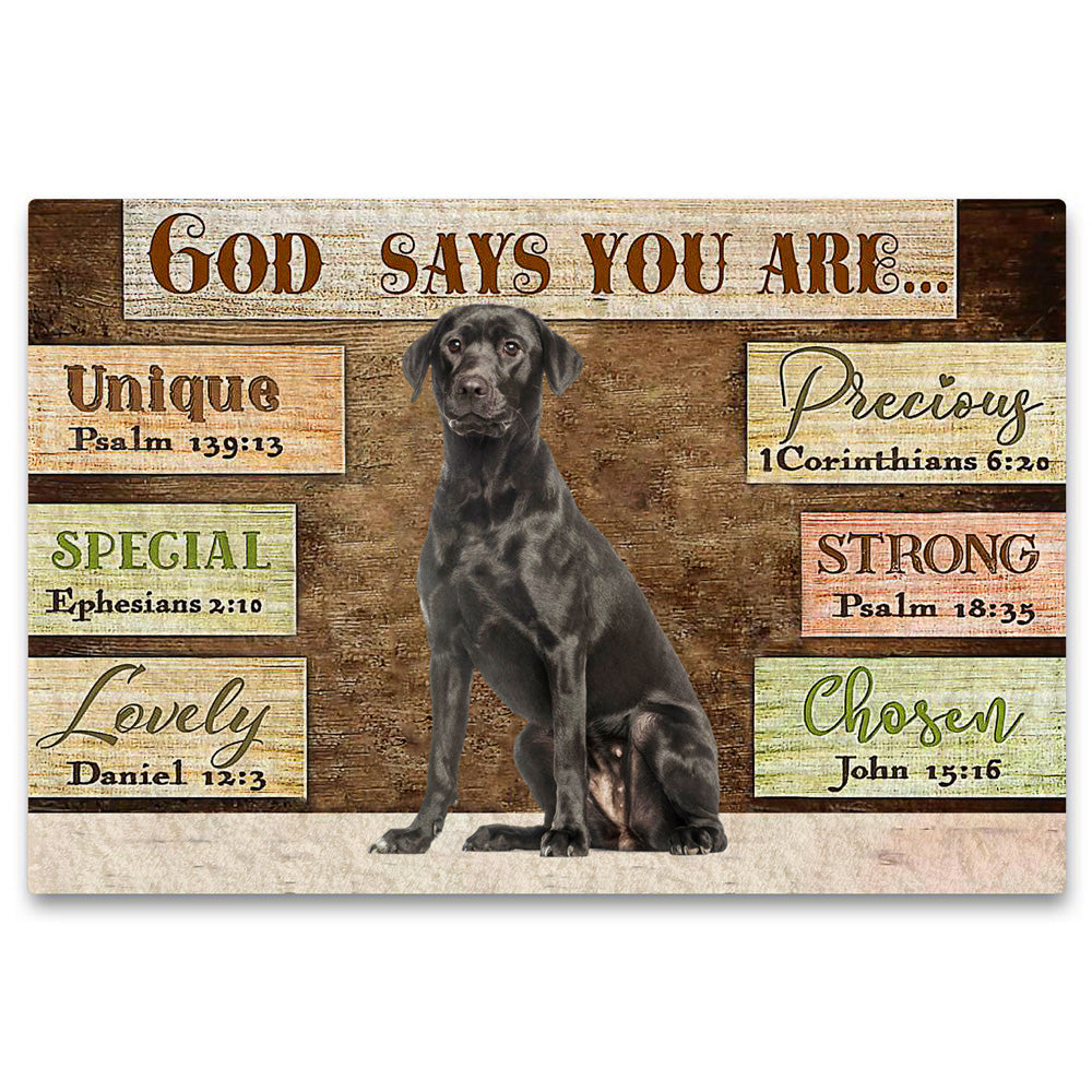Black  Labrador God Says You Are Doormat