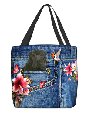 Black shar pei-Lily Cloth Tote Bag