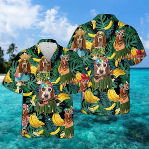 Bloodhound Summer Leaves Hawaiian Shirt 2