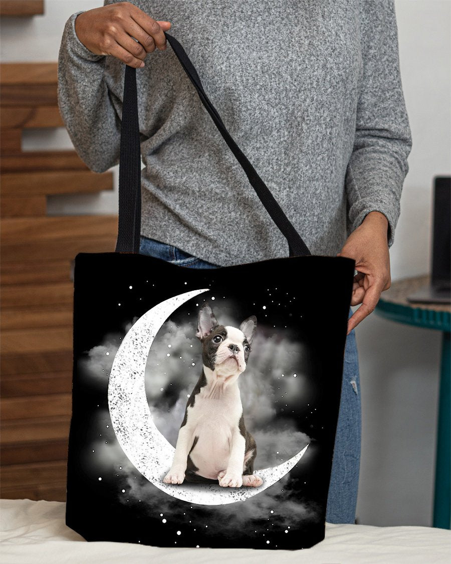 Boston Sit On The Moon With Starts-Cloth Tote Bag