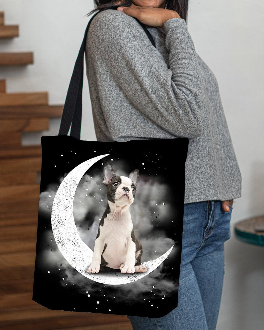 Boston Sit On The Moon With Starts-Cloth Tote Bag