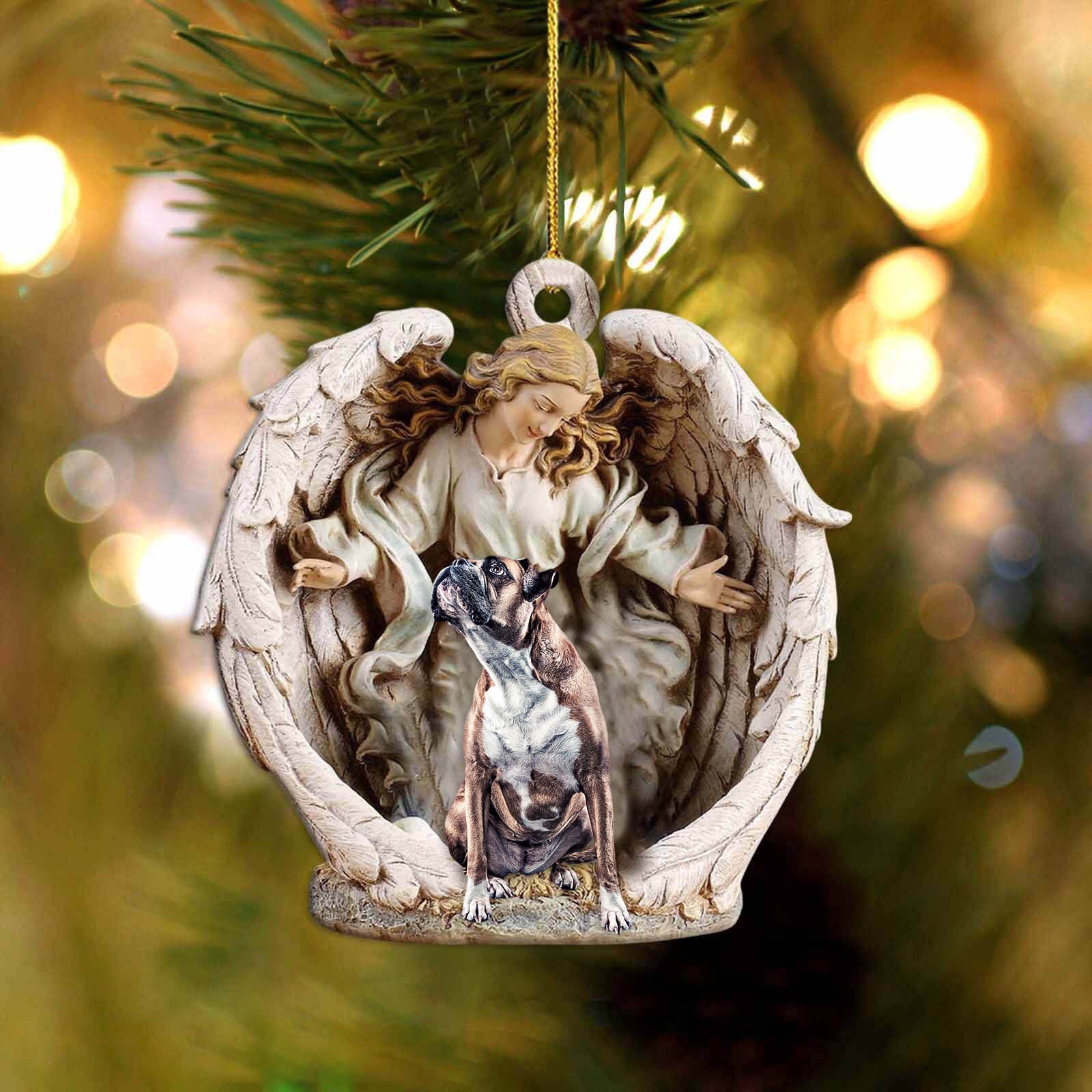 box2-Angel Hug Winter Love Two Sided Ornament