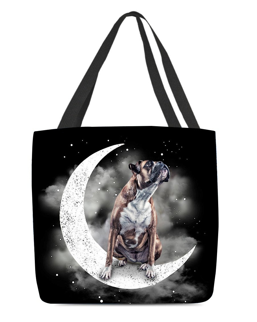 Boxer2 Sit On The Moon With Starts-Cloth Tote Bag
