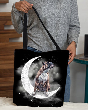 Boxer2 Sit On The Moon With Starts-Cloth Tote Bag