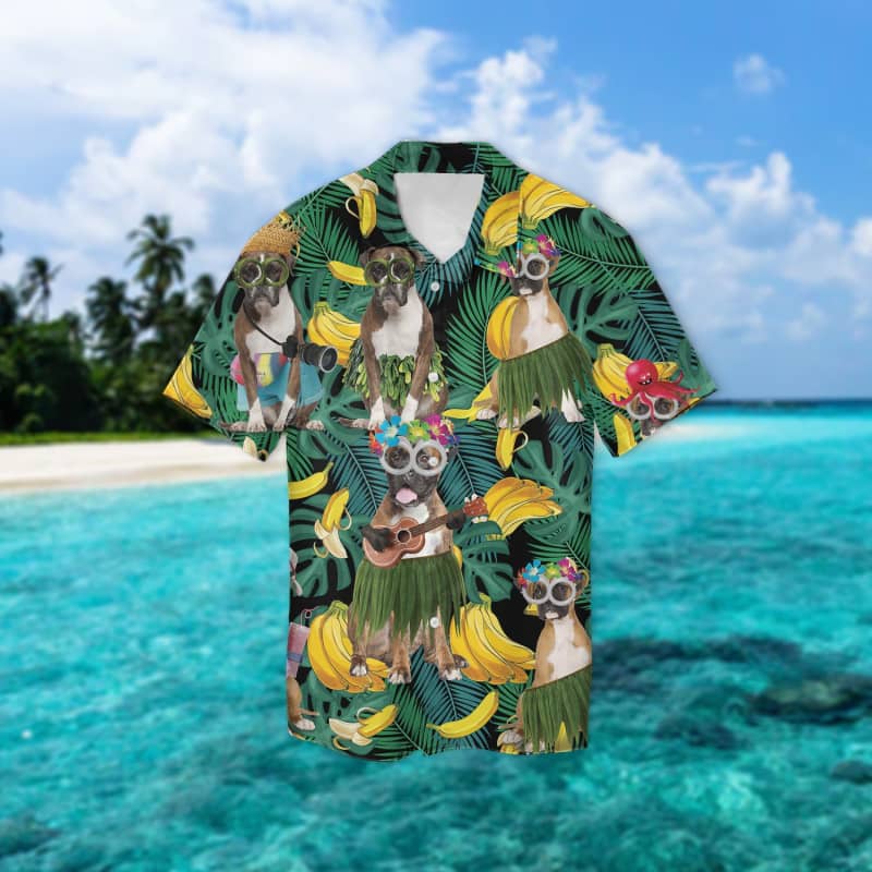 Boxer Summer Leaves Hawaiian Shirt 2
