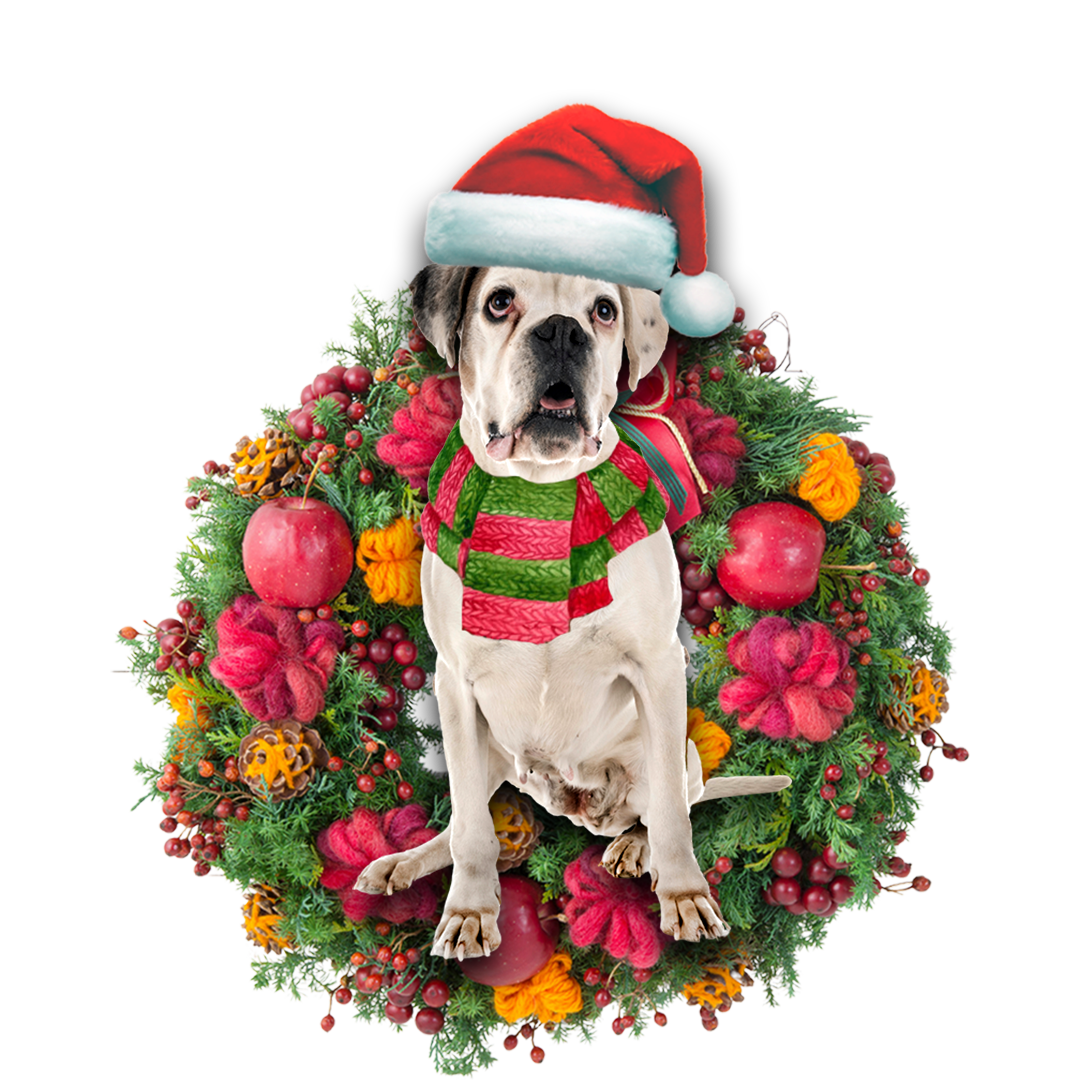 Boxer Dog Christmas Ornament