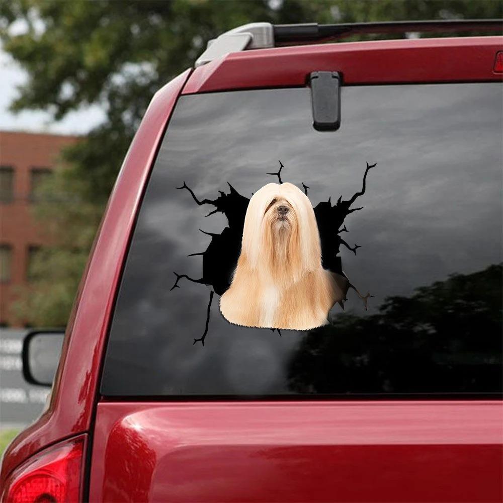 LHASA APSO CRACK CAR STICKER 1