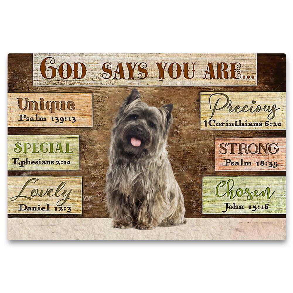 Cairn  Terrier God Says You Are Doormat