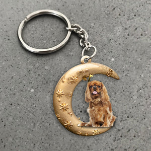 Cavalier King Charles Spaniel(3)-Dog & Moon Flat Acrylic Keychain