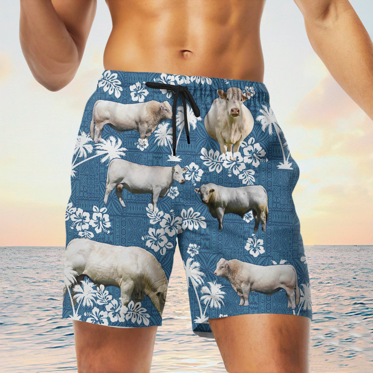 charolais Blue Tribal Shorts