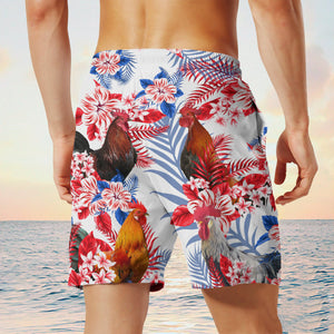 chicken In American Flag Pattern Shorts