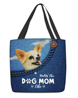 Chihuahua-Dog Mom Life-Cloth Tote Bag