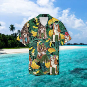 Cocker Spaniel Leaves Hawaiian Shirt 2