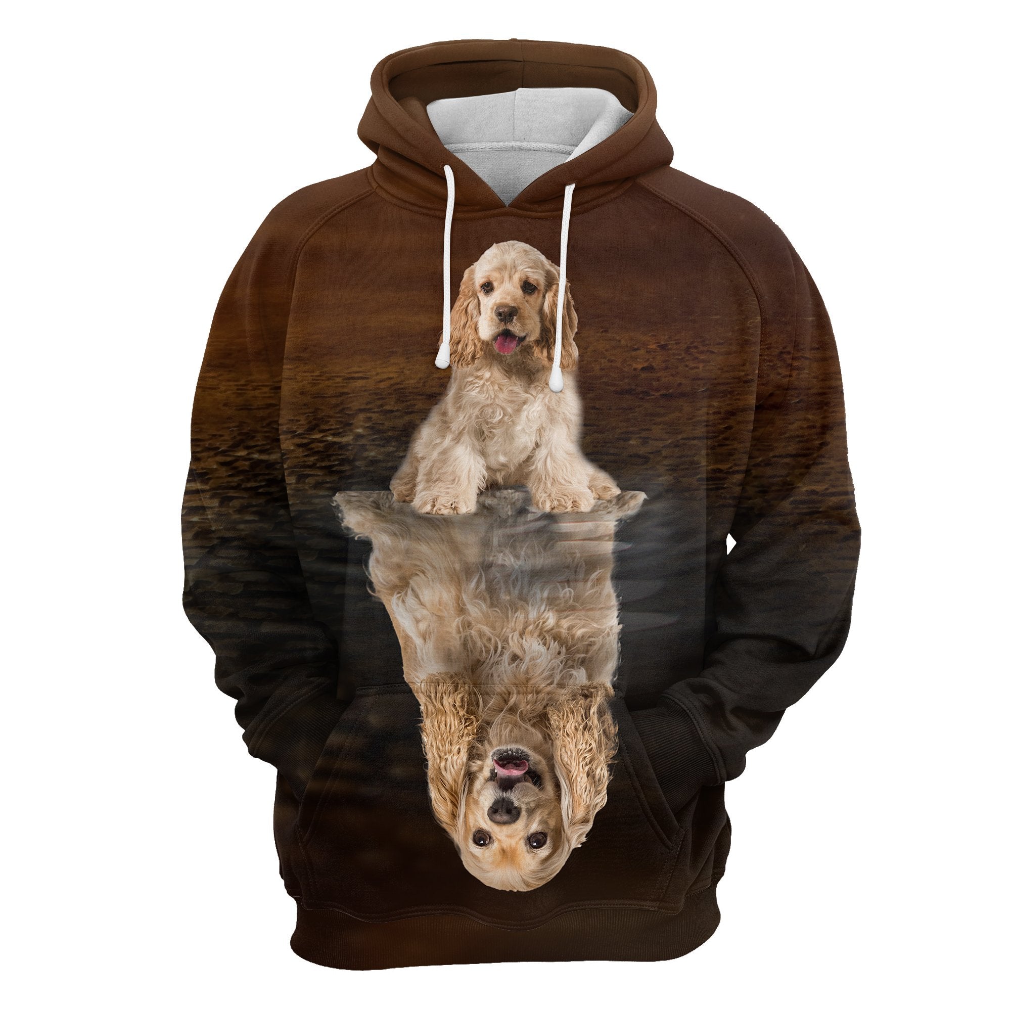 Cute Cocker Spaniel Reflection All Over Hoodie