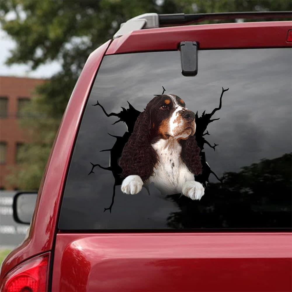ENGLISH SPRINGER SPANIEL CRACK CAR STICKER 3