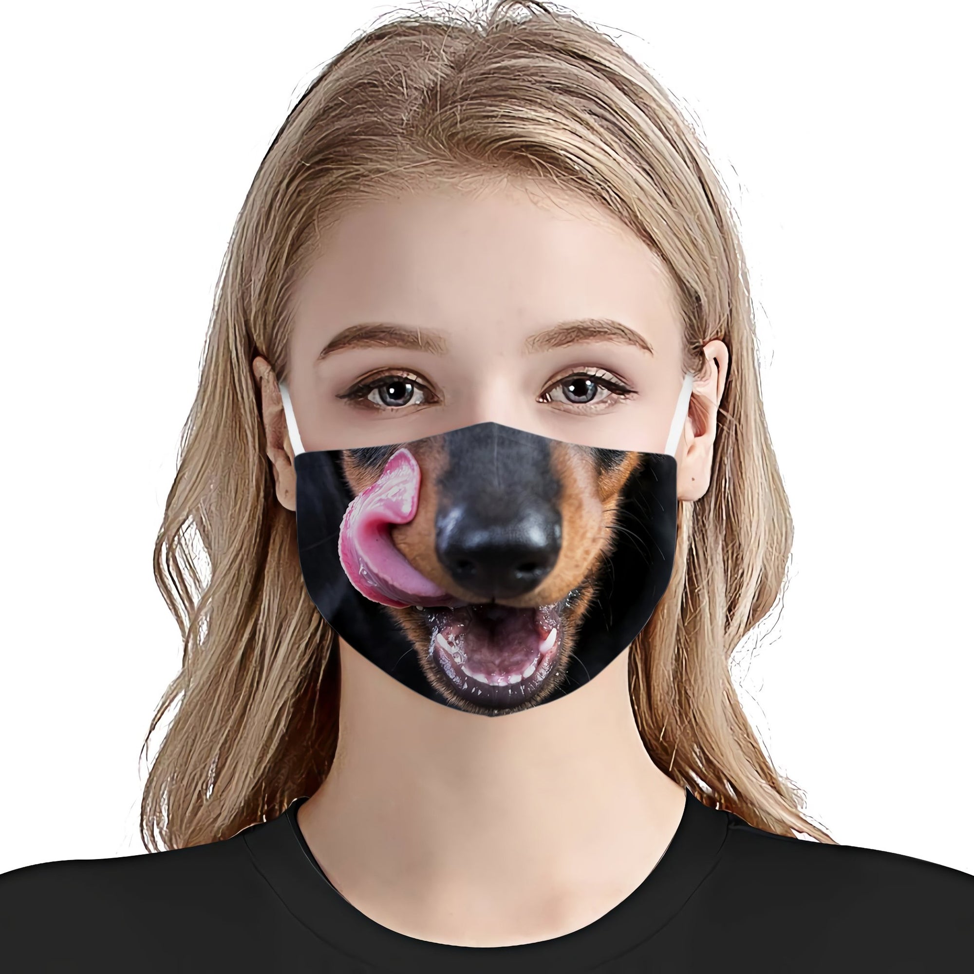 Dachshund Face EZ01 Face Mask