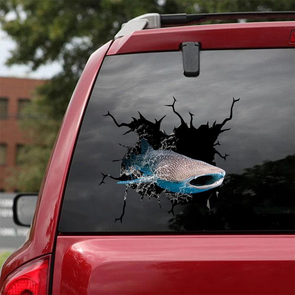 Shark Crack Car Sticker, Toilet Sticker, Fridge Sticker 9