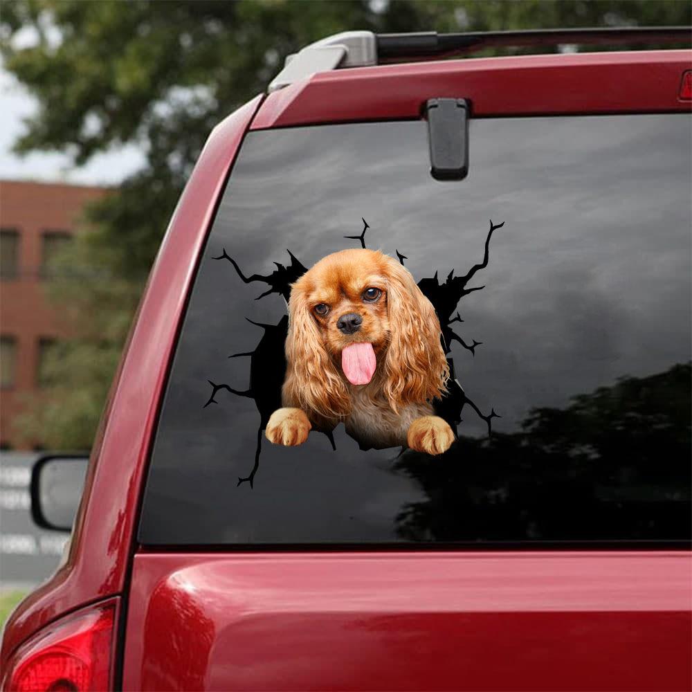 Cocker Spaniel Crack Car Sticker, Toilet Sticker, Fridge Sticker 5