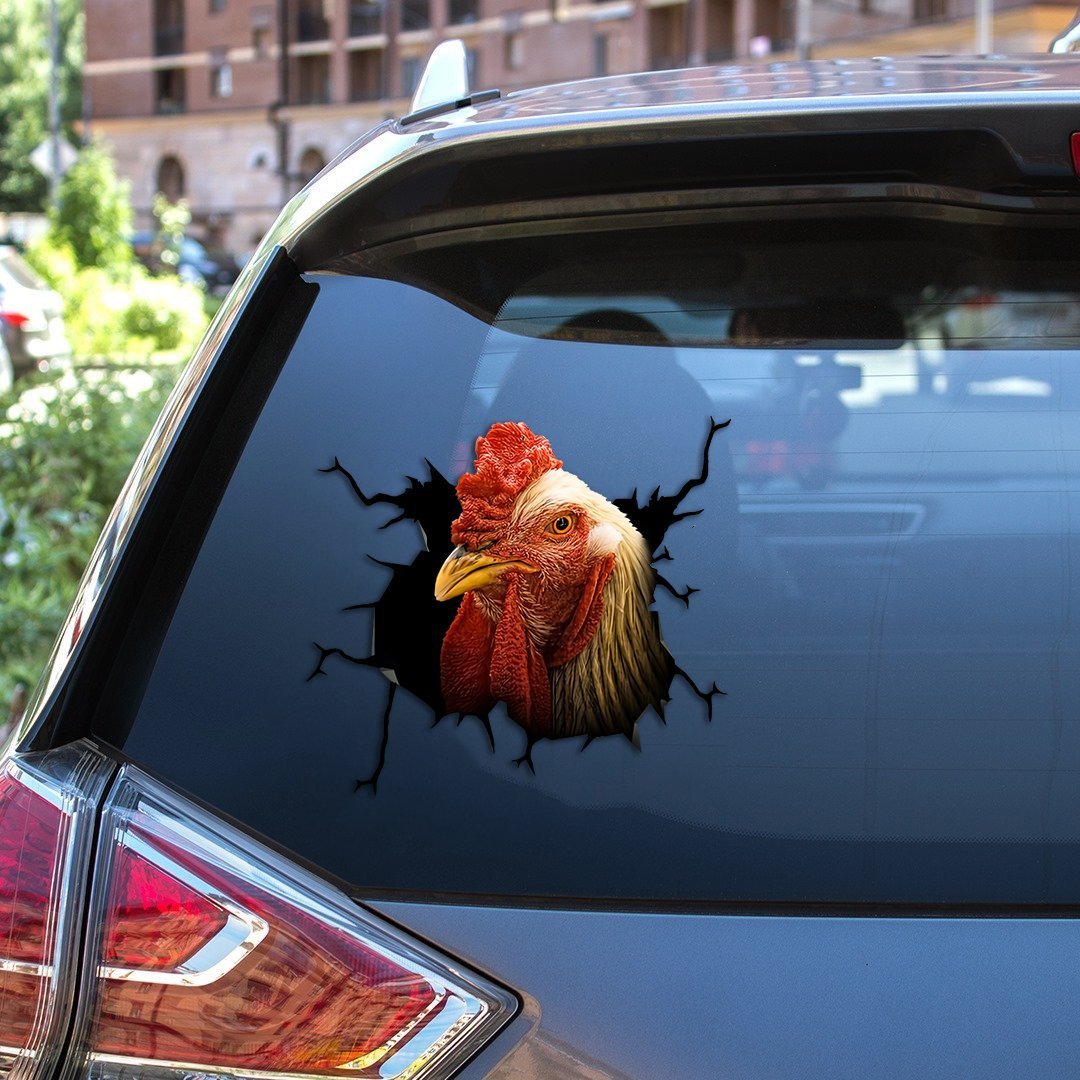 CHICKEN CAR STICKER 2