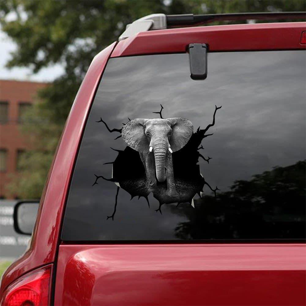 Elephant Crack Car Sticker, Toilet Sticker, Fridge Sticker 19
