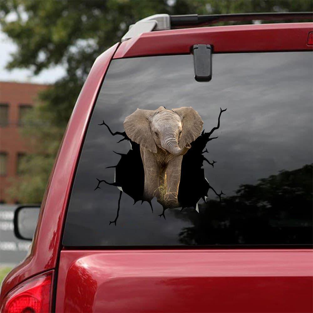 Elephant Crack Car Sticker, Toilet Sticker, Fridge Sticker 17