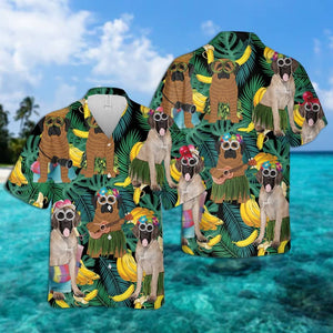 English Mastiff Summer Leaves Hawaiian Shirt 2