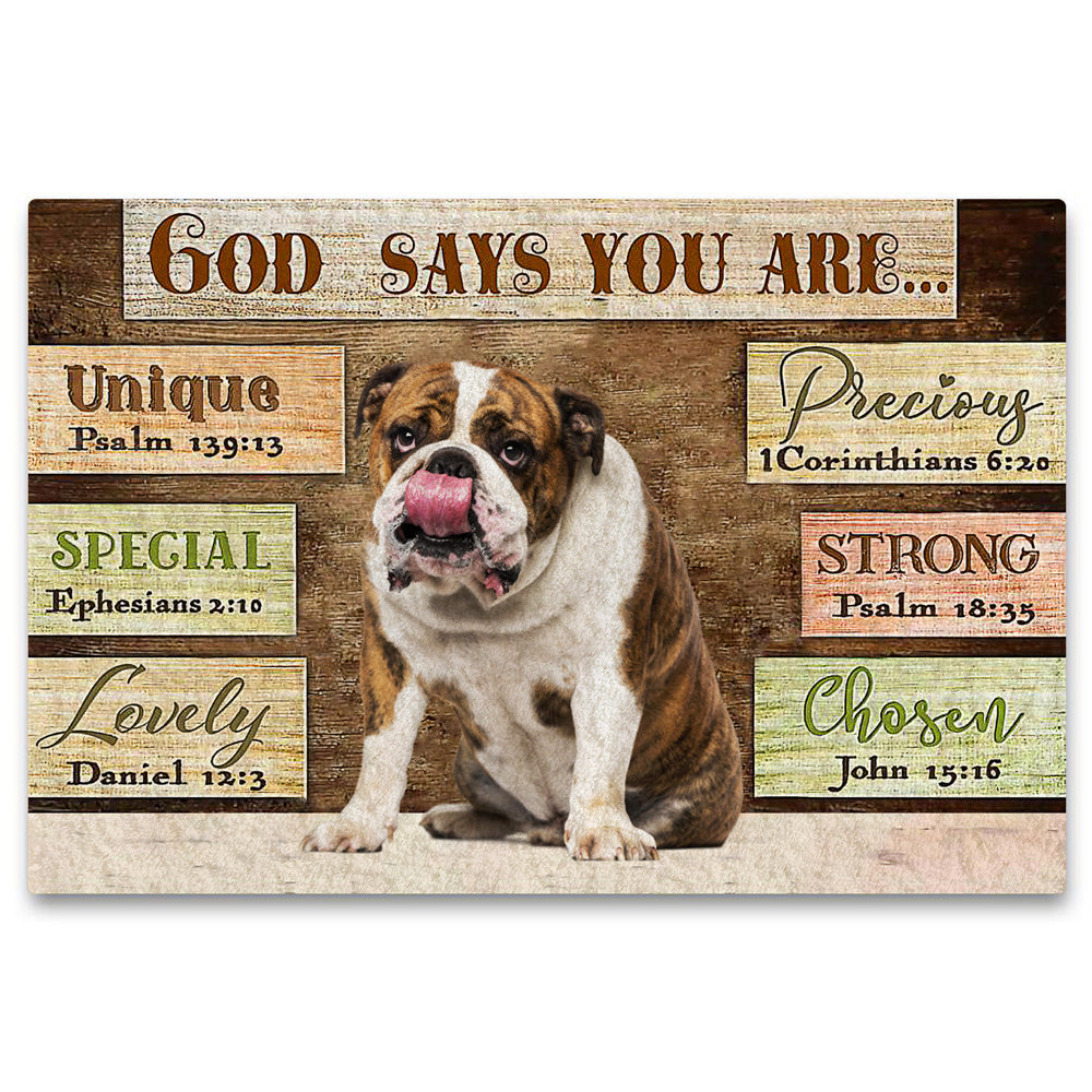 English  Bulldog1 God Says You Are Doormat