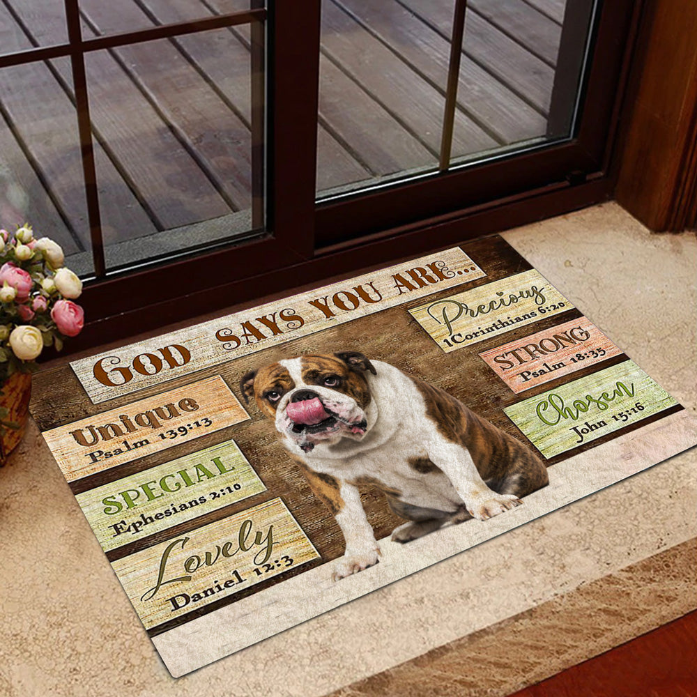 English  Bulldog1 God Says You Are Doormat