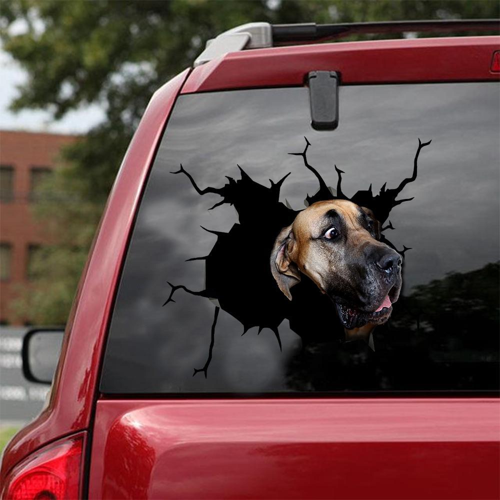 Great Dane Crack Sticker Dogs Lover 2