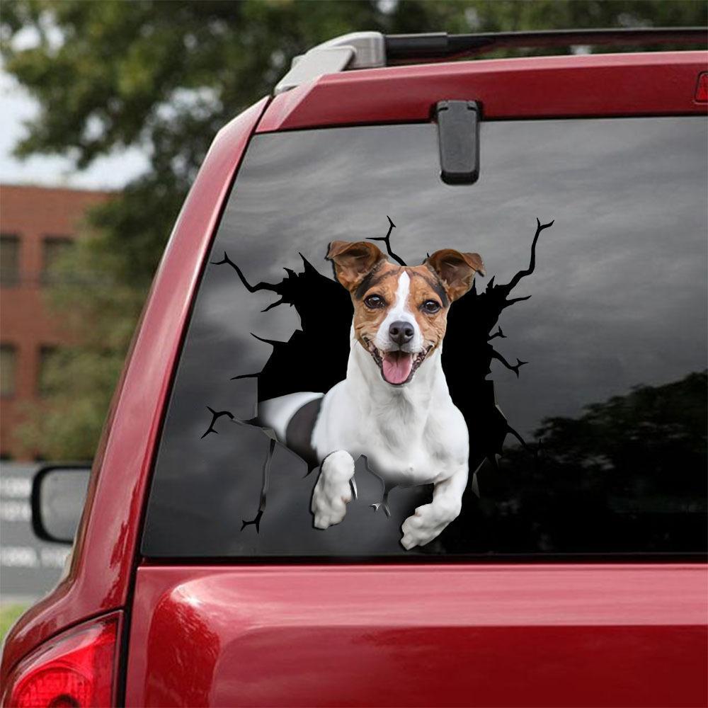 JACK RUSSELL TERRIER CRACK CAR STICKER 6