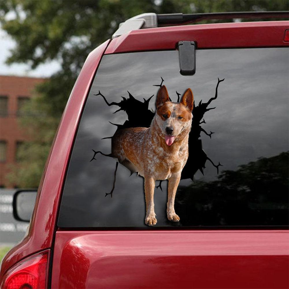 Australian Cattle Dog Crack Car Sticker 5