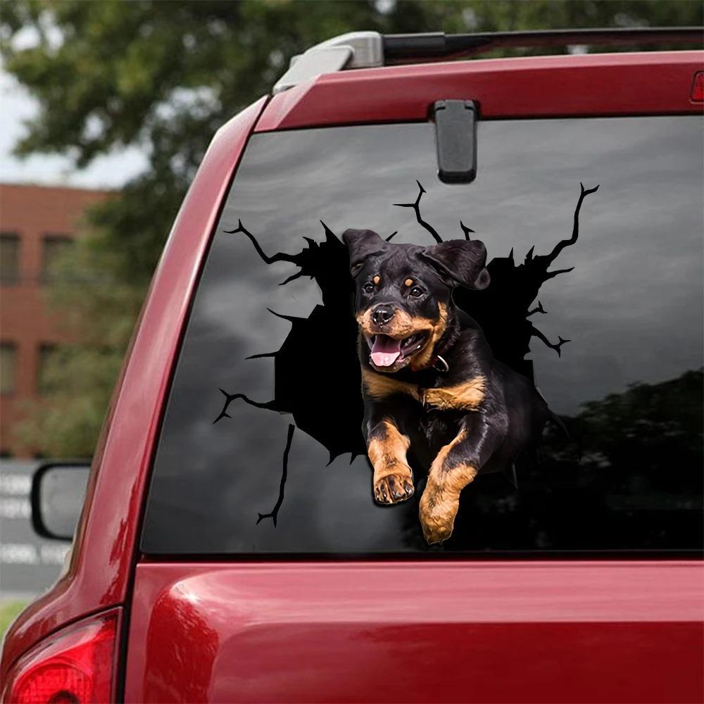 ROTTWEILER CRACK CAR STICKER 14
