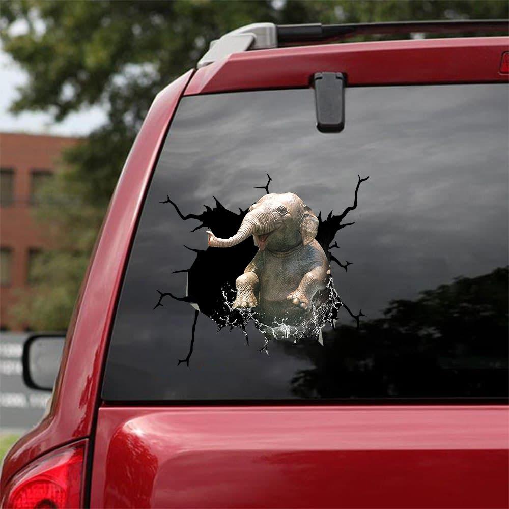 Elephant Crack Car Sticker, Toilet Sticker, Fridge Sticker 16