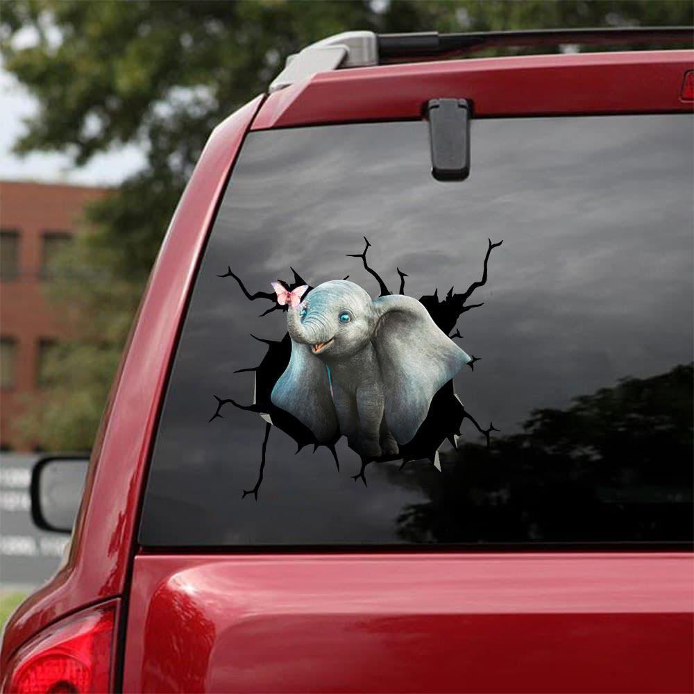 Elephant Crack Car Sticker, Toilet Sticker, Fridge Sticker 15