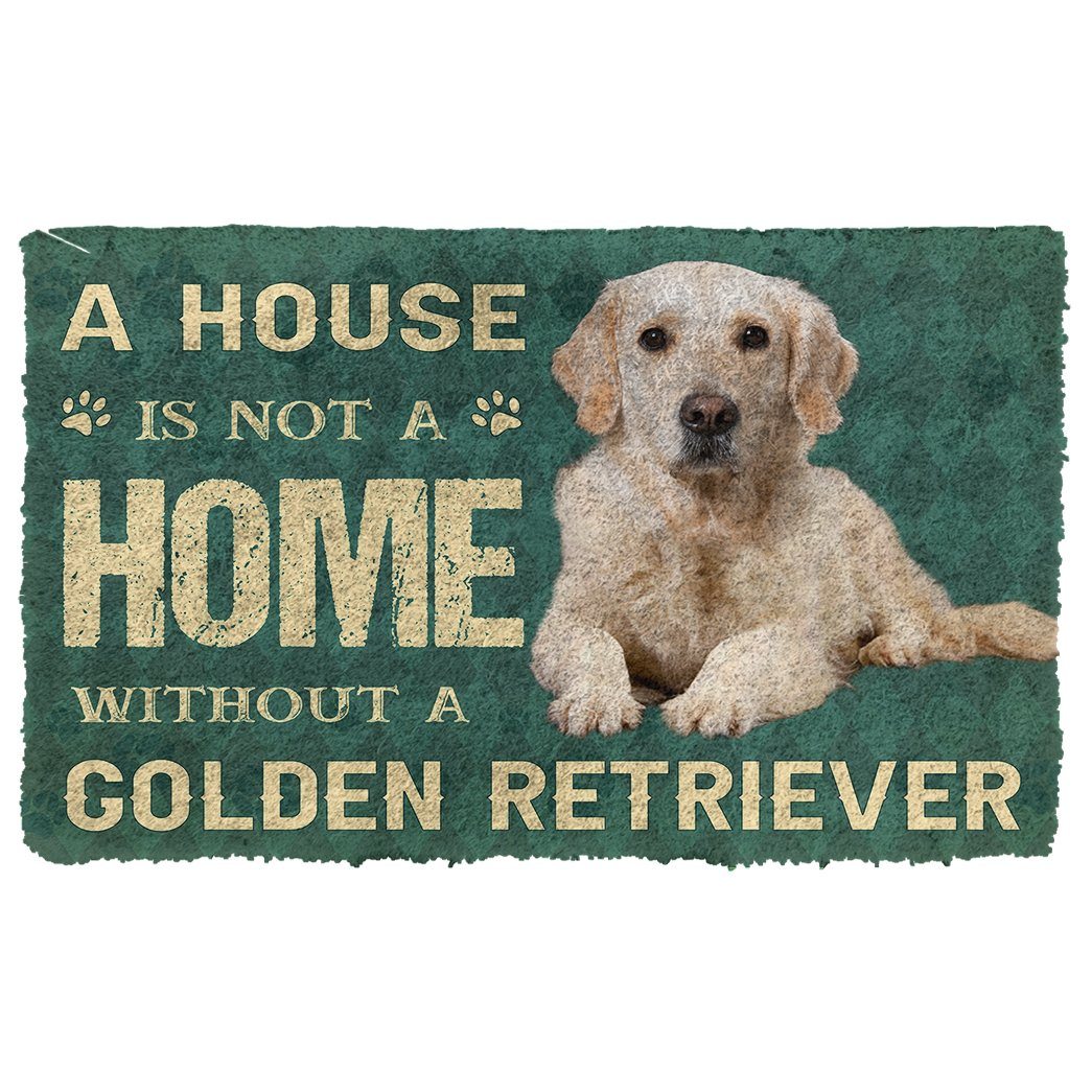 Bugybox 3D A House Is Not A Home Golden Retrievers Dog Doormat