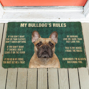 Bugybox 3D Bulldog's Rules Doormat