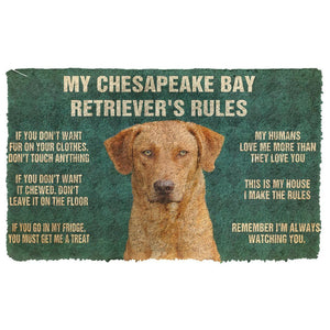 Bugybox 3D Chesapeake Bay Retriever's Rules Doormat