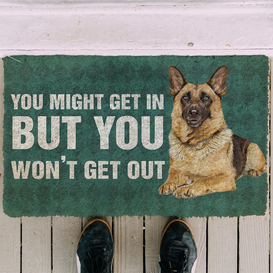 Bugybox 3D German Shepherd You Won't Get Out Doormat